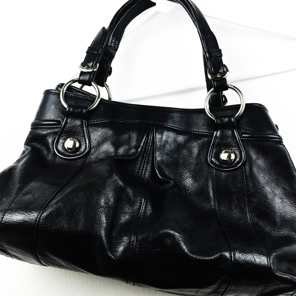 Capri Large Hobo Bag | Hobo Bags | DKNY DKNY Black Leather Large Purse Hobo Silver PB1